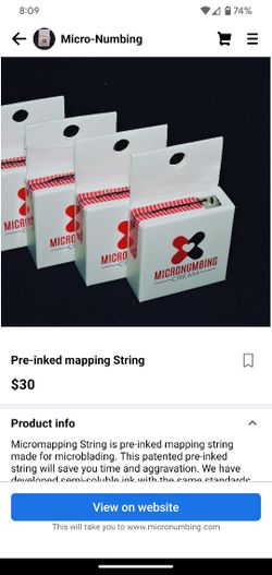 4 Boxes- Micronumbing Cream brand Pre-Inked black Mapping String.