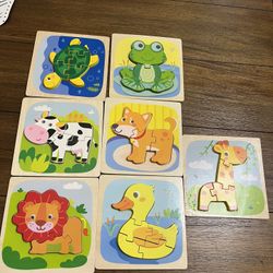 Wooden Kids Puzzles Selling All Together 