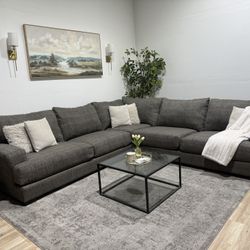 AFW Large Grey Sectional Couch - Delivery Available 