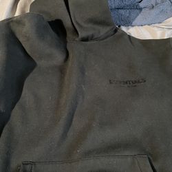 Black Essentials Hoodie Size M
