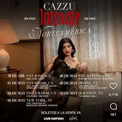 Cazzu Tickets-5/2 Inglewood CA