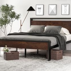 Metal And Wood Bed Frame