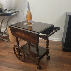 Vintage Wooden Bar Cart