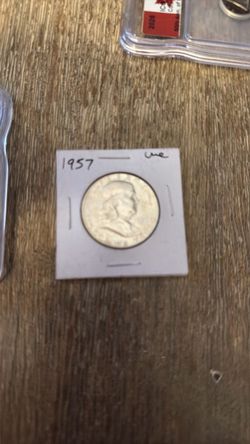 1957 Franklin Half Dollar Silver Coin