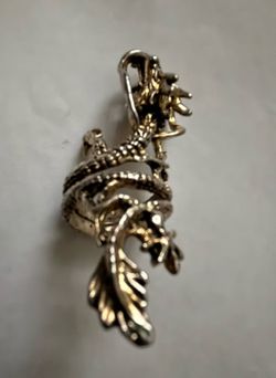 Silver Dragon Pendant Charm