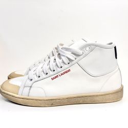 Saint Laurent Paris Court Classic SL/39 Mid Top Sneakers (Size 36 1/2)