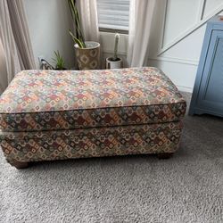 Large Retro Or Southwest Ottoman 