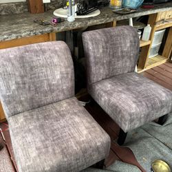 2 Gray Side Chairs