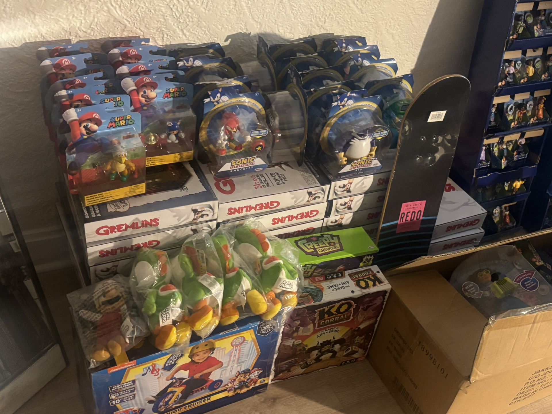 Huge Toy & Collectibles Lot – Mario, Sonic, Yoshi, Gremlins, More!