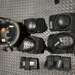 Knee , Wrist , Elbow Pads Plus Helmet