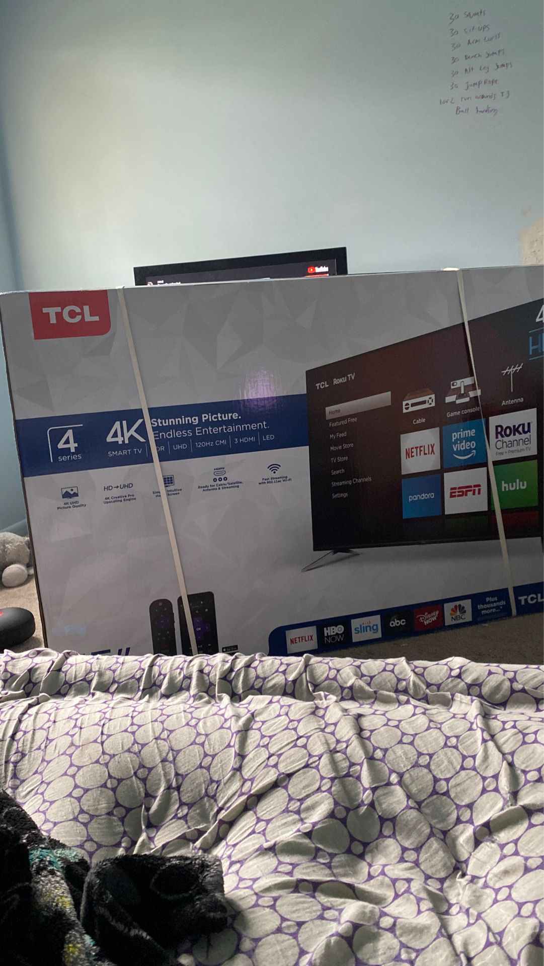 Series 4 TCL 4K 55 inch Roku TV