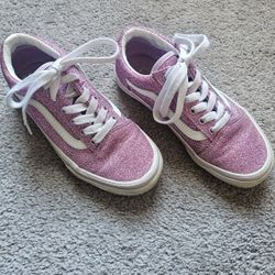 Girl's Pink Sparkle Vans