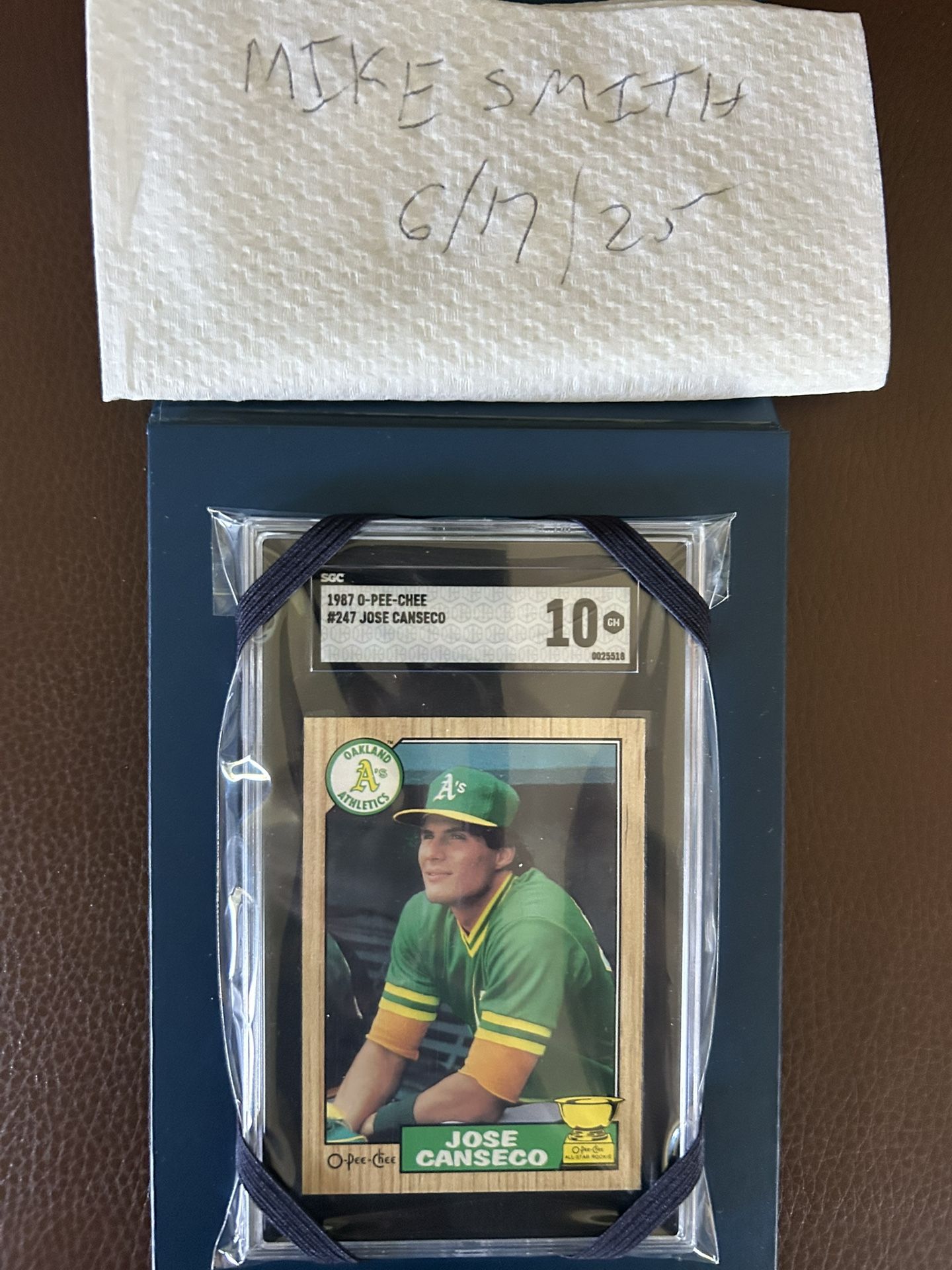 1987 OPC Jose Canseco SGC 10