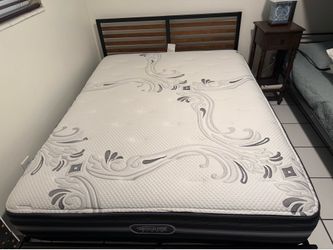 Queen size bed frame with mattress