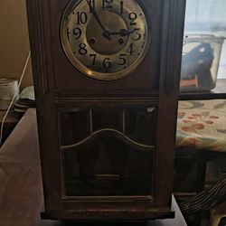 German Early 20th Century Antique Wall Hanging Clock