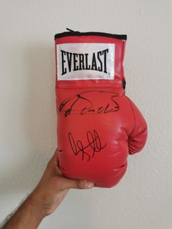 Boxing Glove signed by Canelo Alvarez and Liam Smith