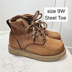 Georgia Steel Toe Work Boots Size 9w 