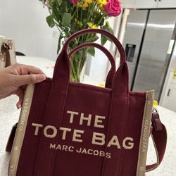 Marc Jacobs Jacquard Tote In Burgundy (Negotiable)