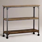 Aiden 3-Shelf Industrial Console World Market - RARE 