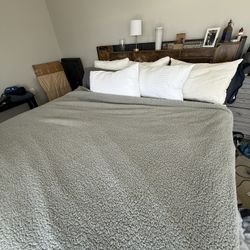 King Size Bed Frame and Mattress Barely Used 