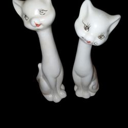 Pair Of Vintage Cat Figurines