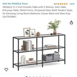 Console Table with 3 Shelves