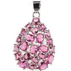 Pale pink tourmaline gemstone pendant