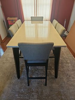 7 dining set marble table