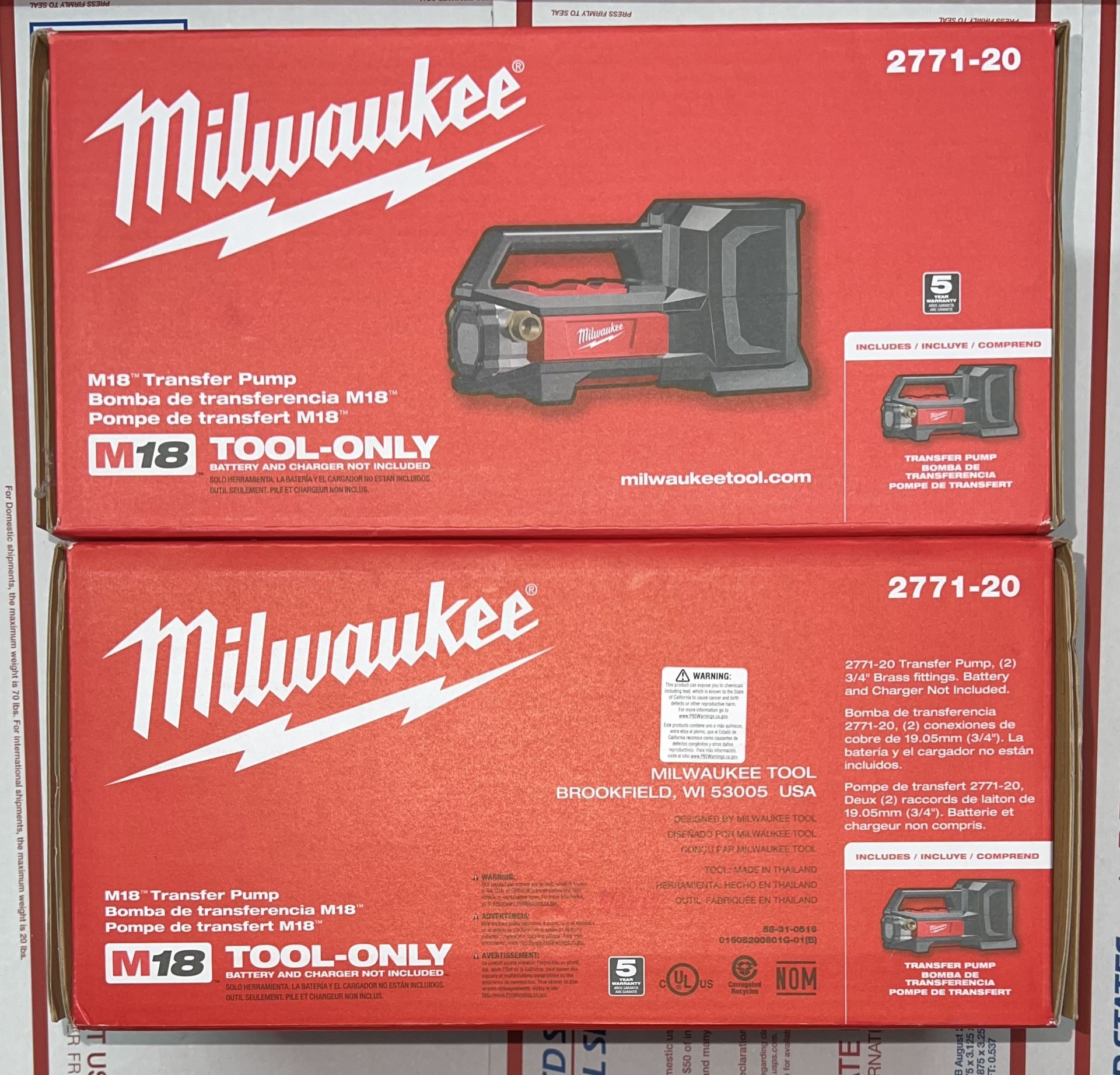 Milwaukee M18 Transfer Pump. Tool Only. Model #2771-20