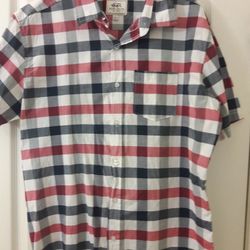 Young Mens Short Sleeve Dress Shirt Size Lrg
