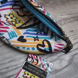 Graffiti Love Crossbody Belt Bag