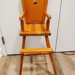 Vintage antique thayer Doll High Chair