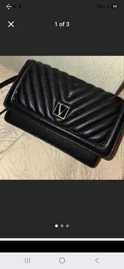 Victoria's Secret Black Quilted Crossbody Bag