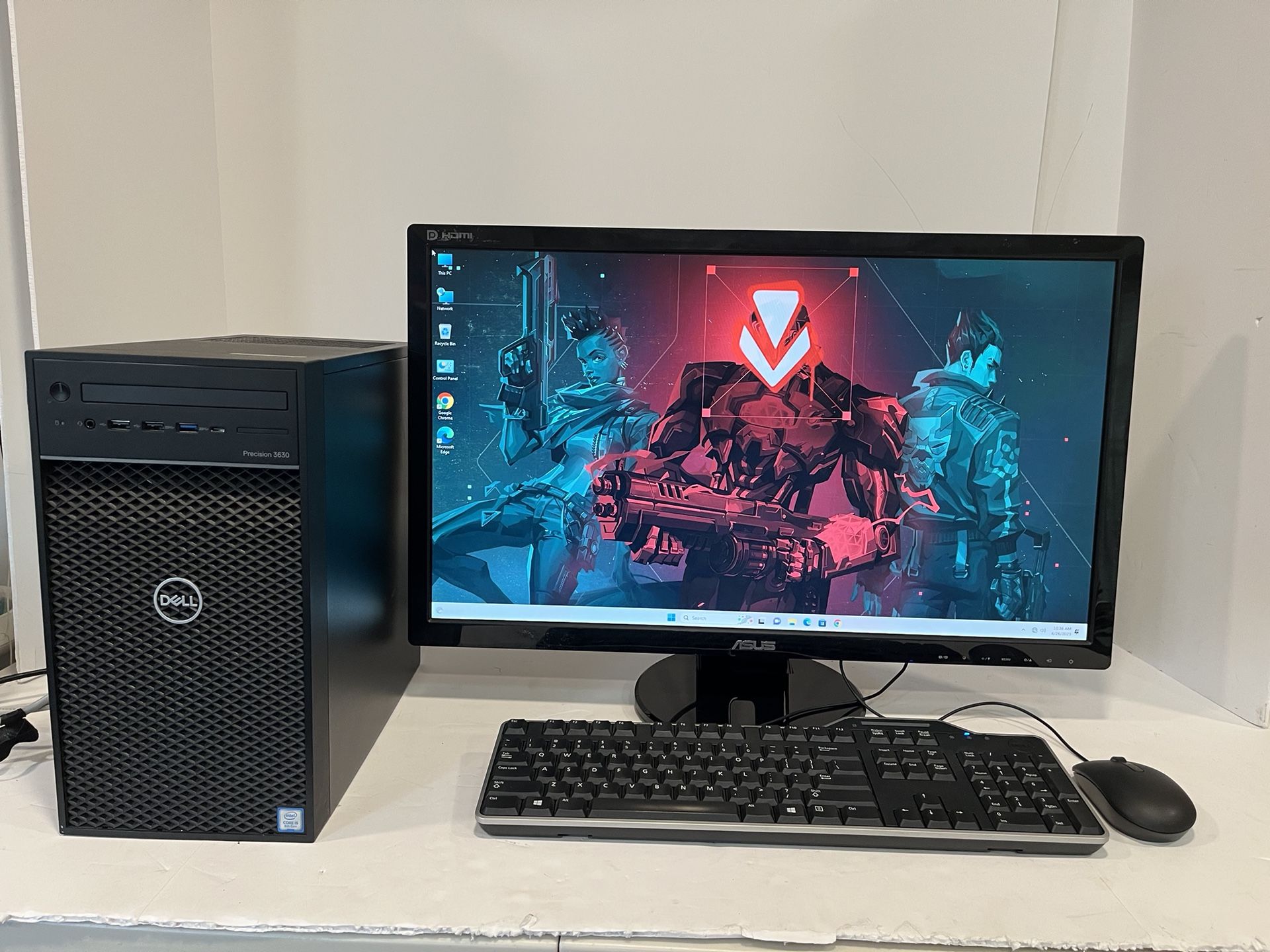 Dell Precision 3630 Tower, 8th Generation Intel Core i5, 3.00 GHz, 6 Cores, 16 GB RAM, 128 GB SSD m-2, 1 TB HDD, 1 TB HDD, AMD Radeon Pro WX2100 8 GB 