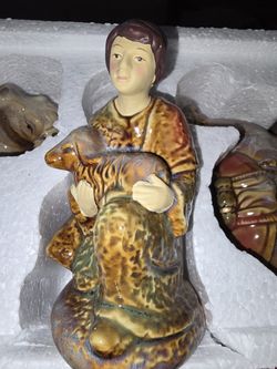 2 Avon Shepard & Flock Sets Porcelin (Shepard, Cow, Camel)