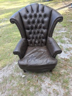 63936-brown-25 Aico Furniture Trevi Leather High Back Wing Chair-espresso