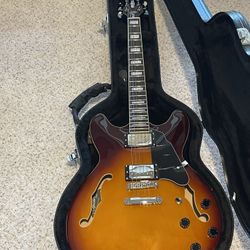 New-Grote Hollow body ES 335 style guitar w/case