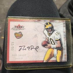 Tom Brady Autographed Rookie Card 12 Out Of 50