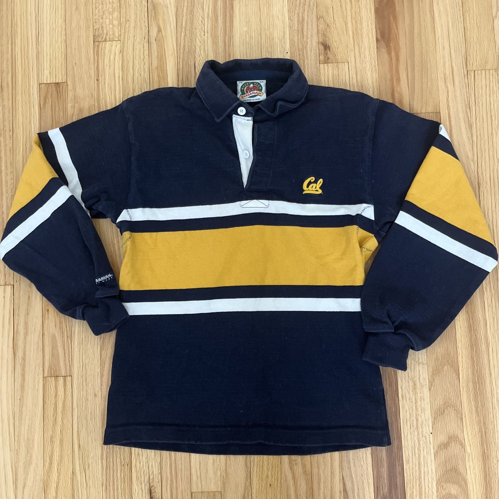 Vintage University Cal Berkeley Golden Bears Barbarian Rugby Wear Shirt XS