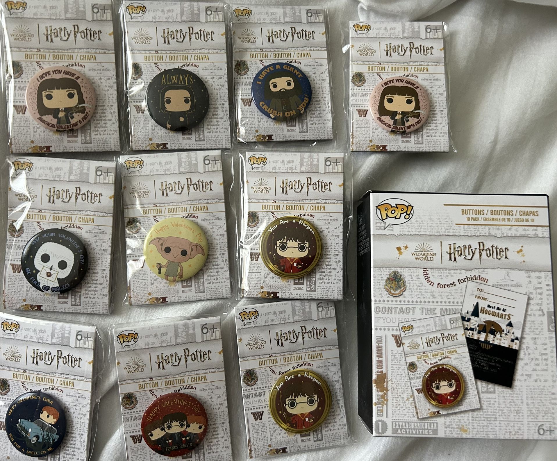 Harry Potter Button Set 10 NIP