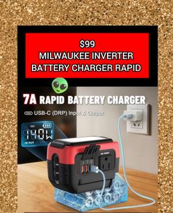 Milwaukee inverter rapid charger battery