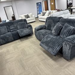 ⭐️New Power Reclining Sofa And Loveseat Furniture /w USB Ports. Get It Home Now For Only $49 And Pay Later