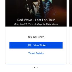 Rod Wave Last Lap Tour Tickets For Tomorrow Concert Lafayette
