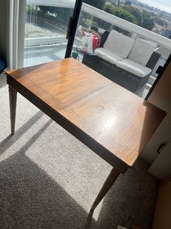 Antique dining table—perfect for small space