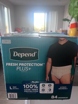 Depend fresh Protection Large men’s underwear  84 count