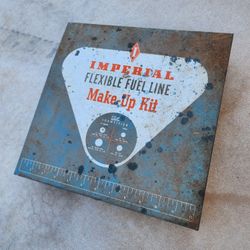 Imperial Fuel Line Vintage Metal Garage Mancave Storage Box Cabinet 