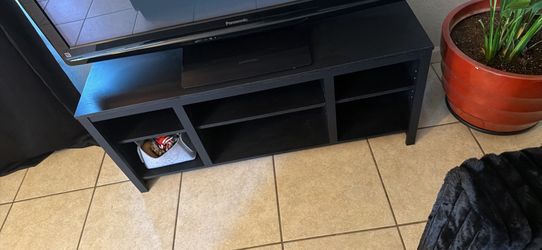 Black TV stand