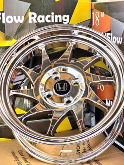 16x8.0 BRAND NEW CHROME 4X100 WHEELS/RIMS