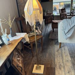 Antique lamp and shade