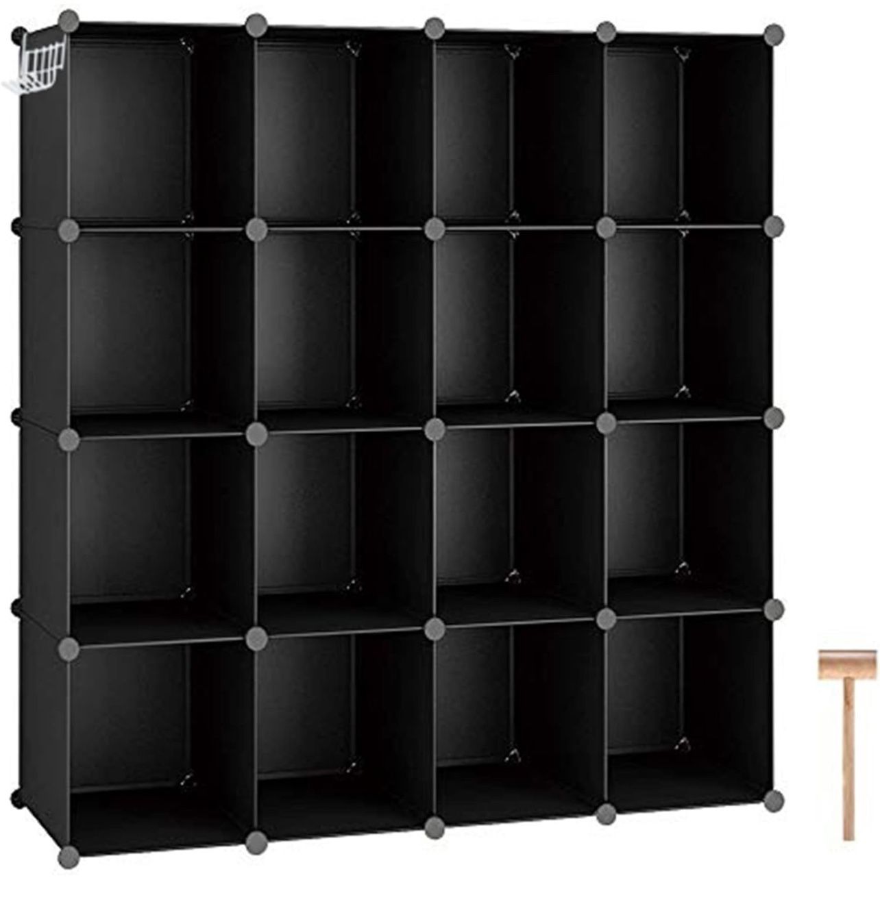 Cube Storage Organizer, 16-Cube Shelves Units for Closet, Plasti(ص)